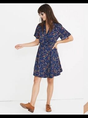 Amaranth Wrap Dress in Moonless Floral